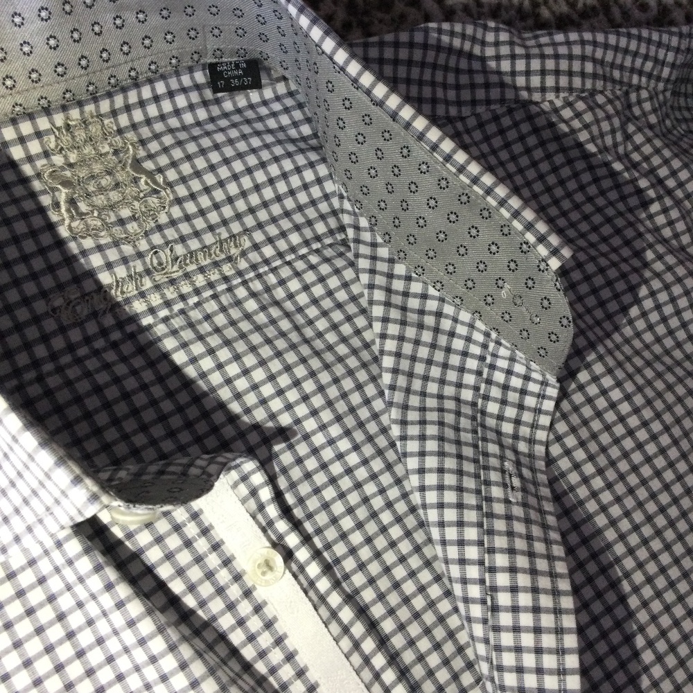 English Laundry Button Down Dress Shirt 100% Cotton - Picture 9 of 10